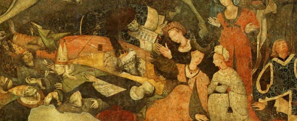 Trionfo_della_morte, gruppo dei trafitti