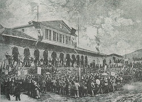 prima stazione ferroviaria di Palermo