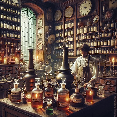 aromateria dei Florio in una ricostruzione artificiale