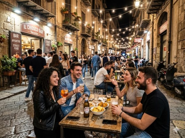 Palermo at night